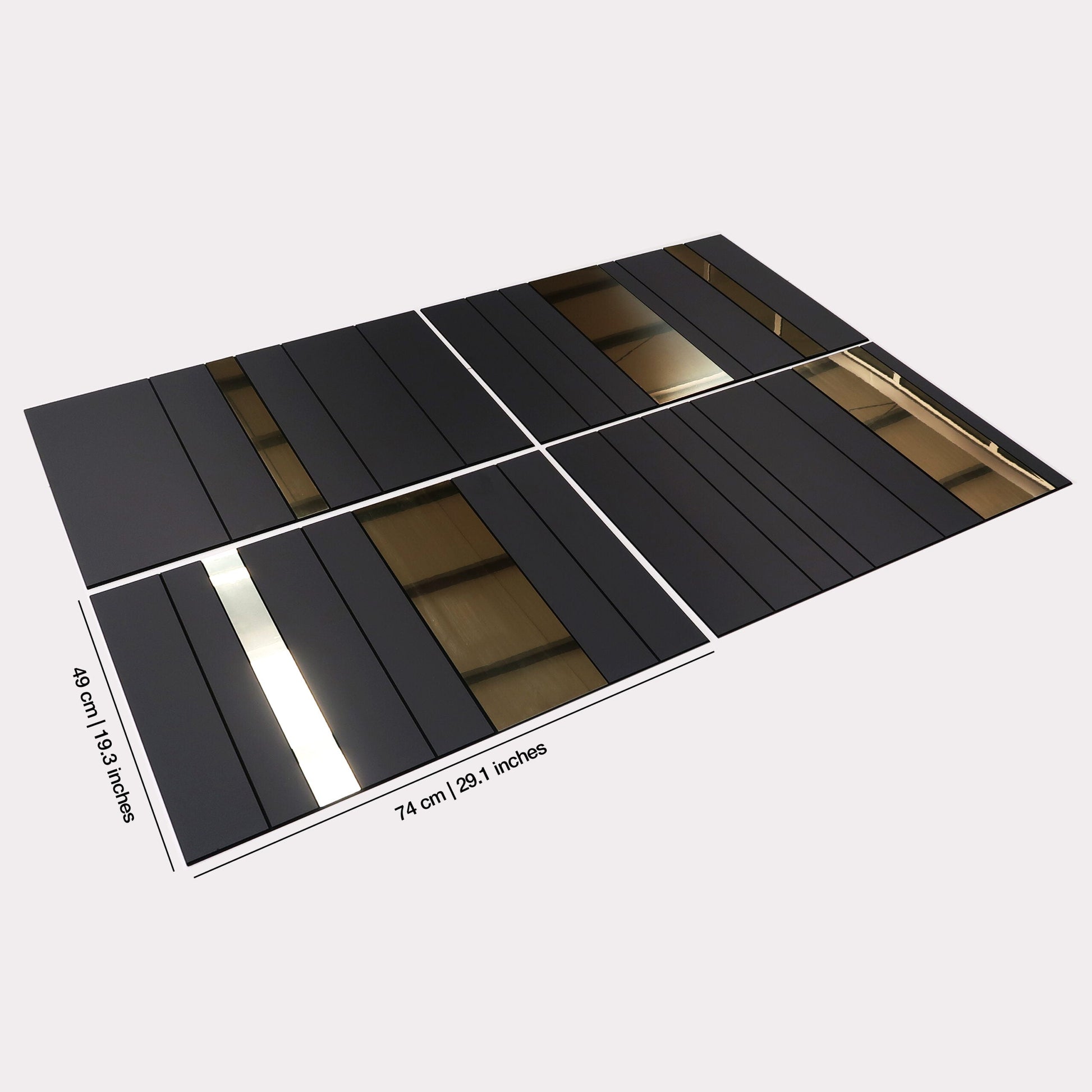 Dark Grey and Gold 3D Wall Panels-2