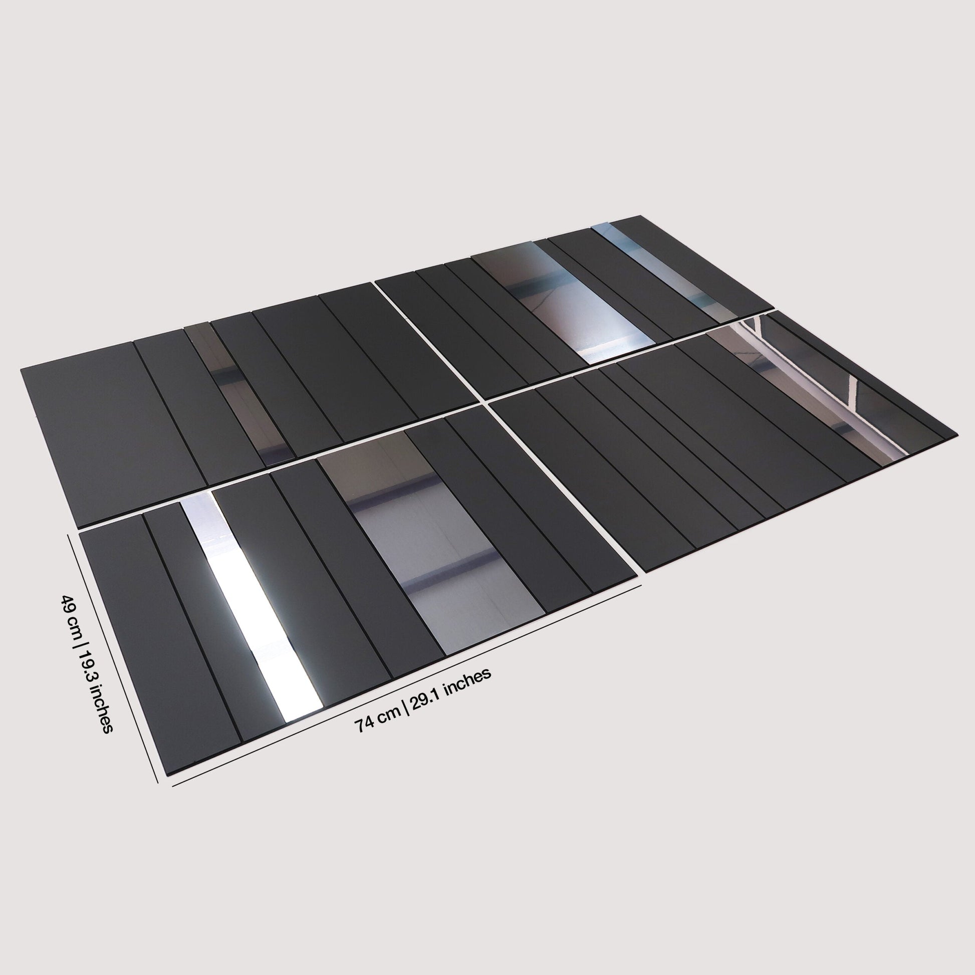 Dark Grey and Silver Stripes 3D Wall Panels-2