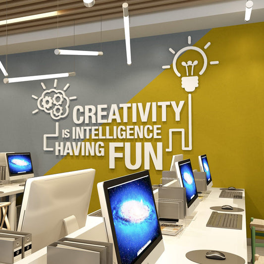 Intelligence Having Fun 3D Office Wall Decor-0