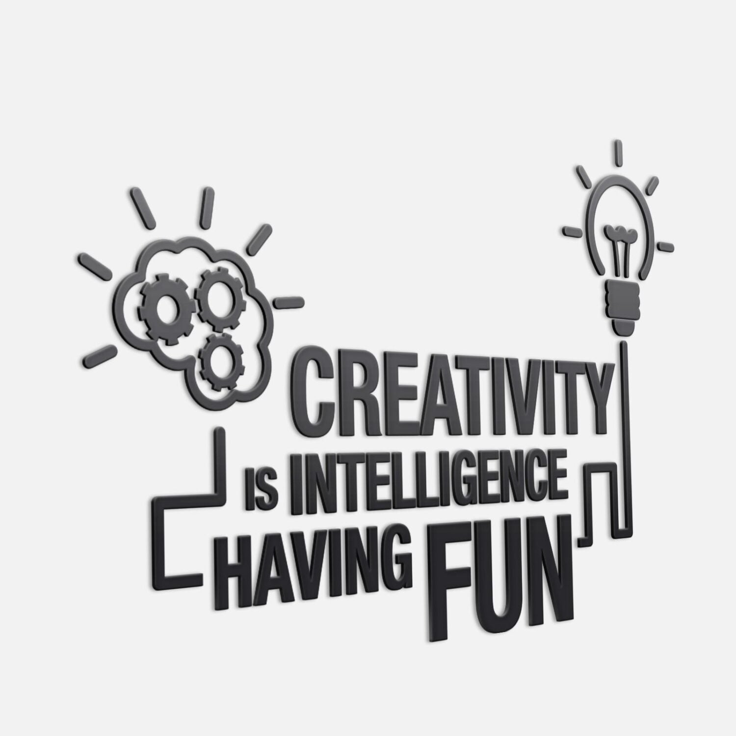 Intelligence Having Fun 3D Office Wall Decor-1
