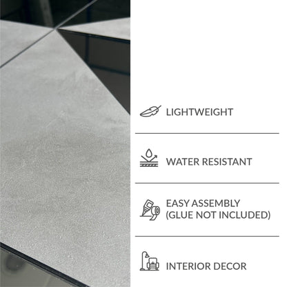 Triangle in Concrete & Silver Mirror-3