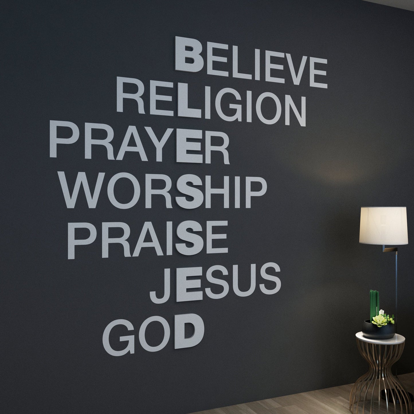 Blessed Crosswords Wall Art-0