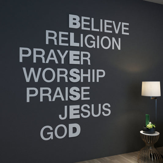 Blessed Crosswords Wall Art-0