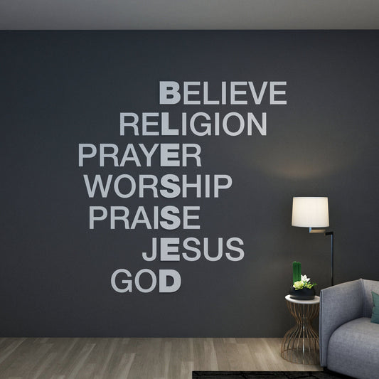 Blessed Crosswords Wall Art-1