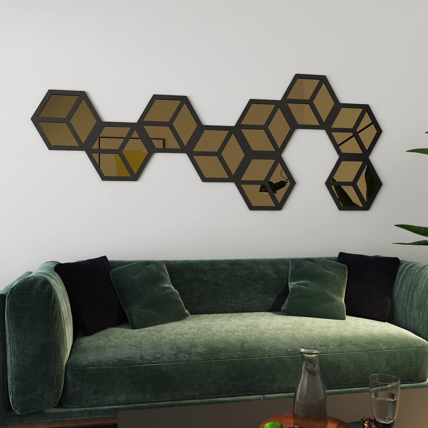 Hexagons Composition Mirrored-1