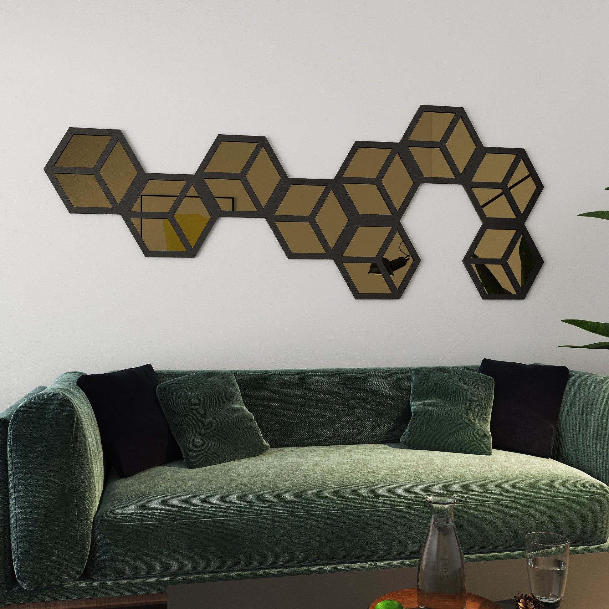 Hexagons Composition Mirrored-1