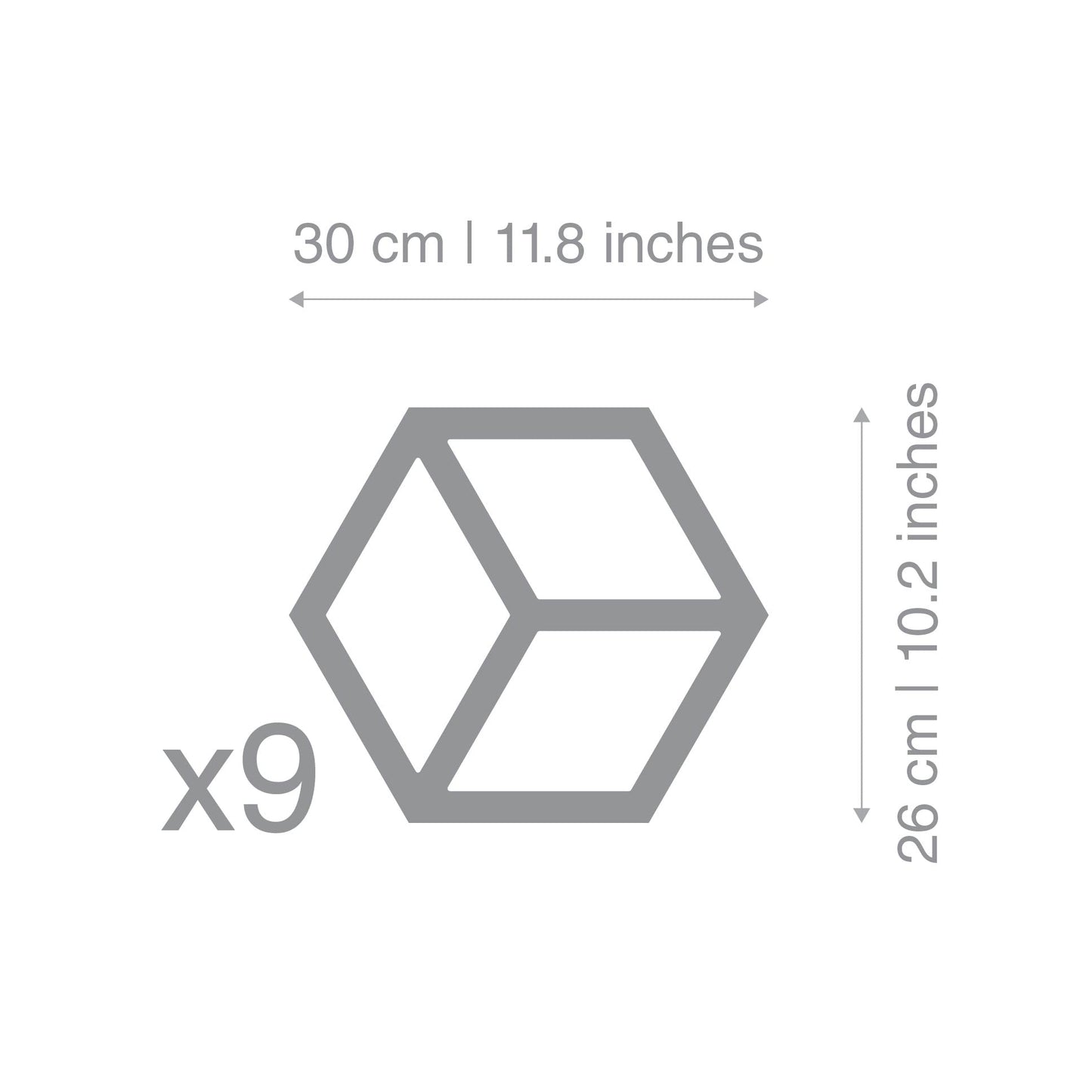Hexagons Composition Mirrored-4