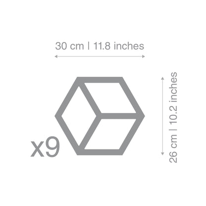 Hexagons Composition Mirrored-4