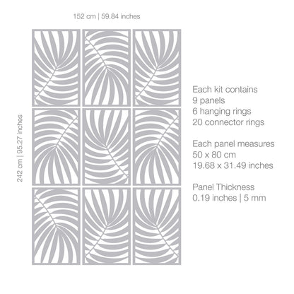Palm Leaves Suspended Room Divider-3
