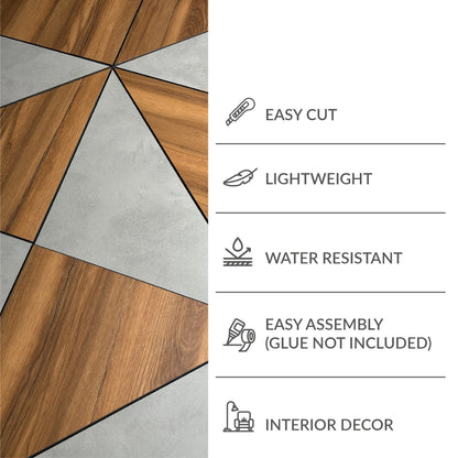 Dark Wood and Concrete Decorative Panels-2