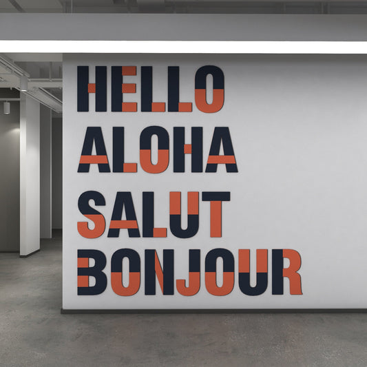 Hello Multi-language 3D Office Wall Decor-1