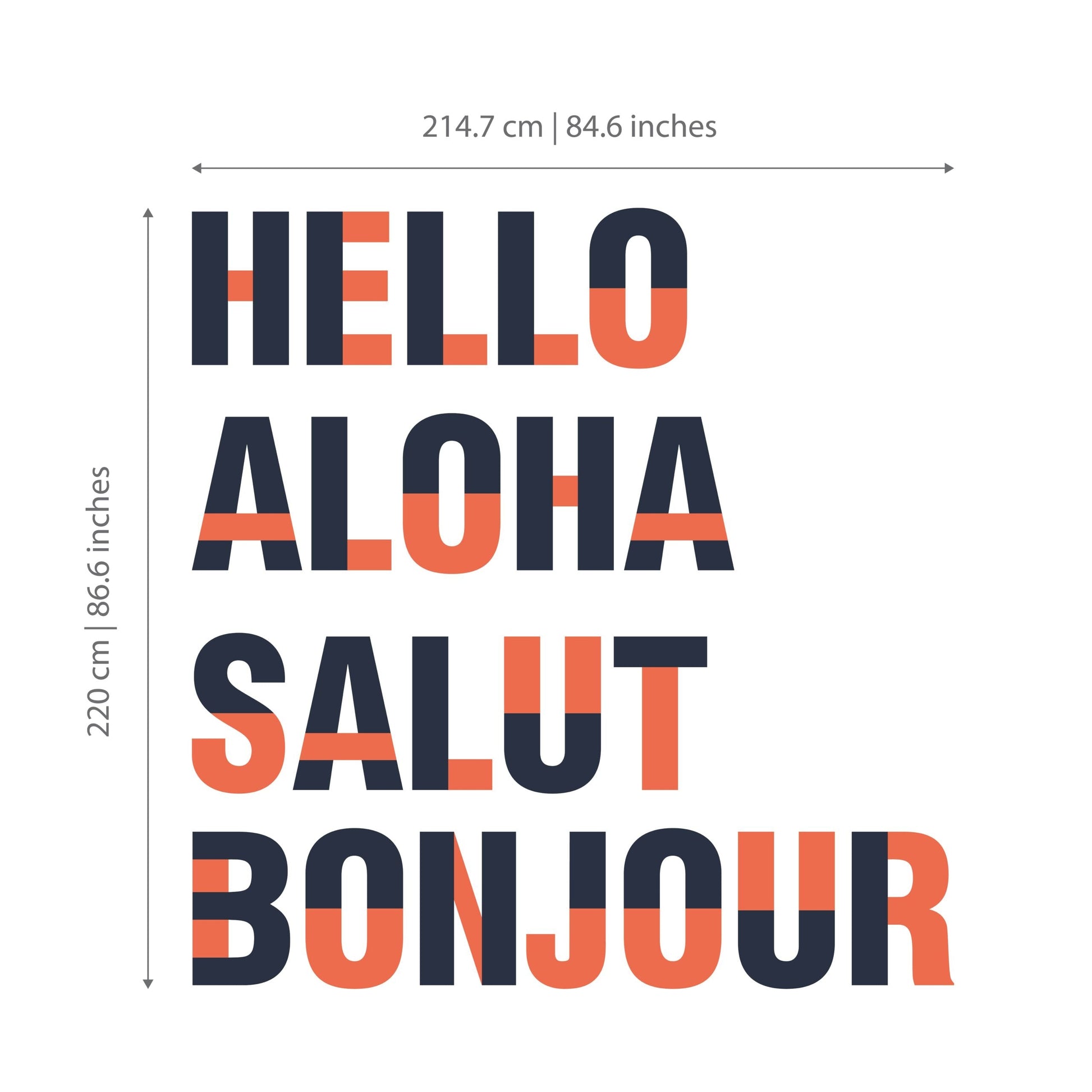Hello Multi-language 3D Office Wall Decor-3