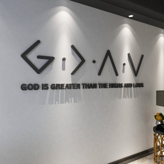God is Greater than the Highs and Lows 3D Wall Decor-1