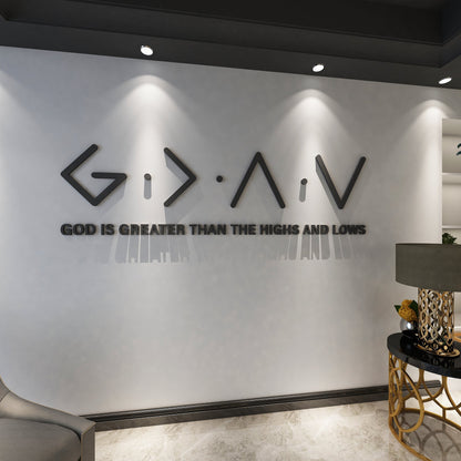 God is Greater than the Highs and Lows 3D Wall Decor-2