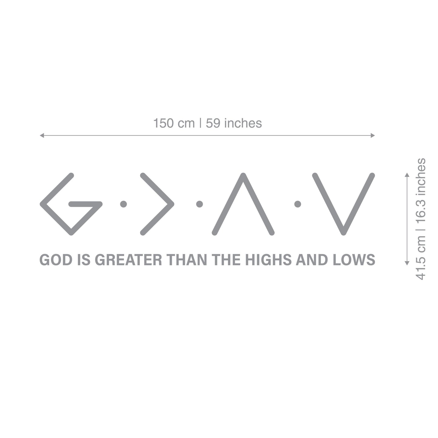 God is Greater than the Highs and Lows 3D Wall Decor-4