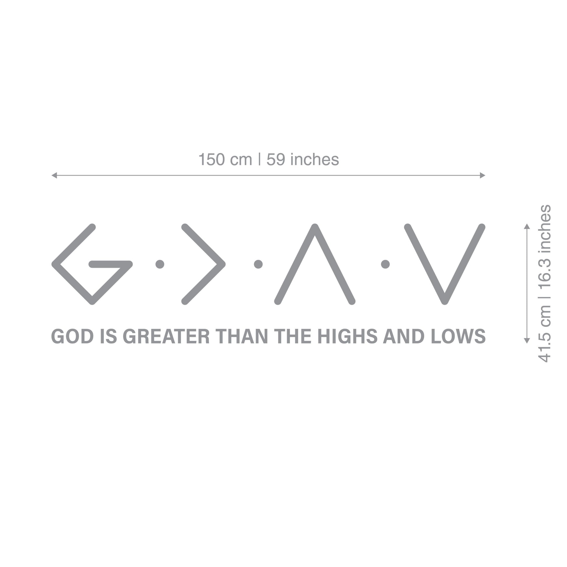 God is Greater than the Highs and Lows 3D Wall Decor-4