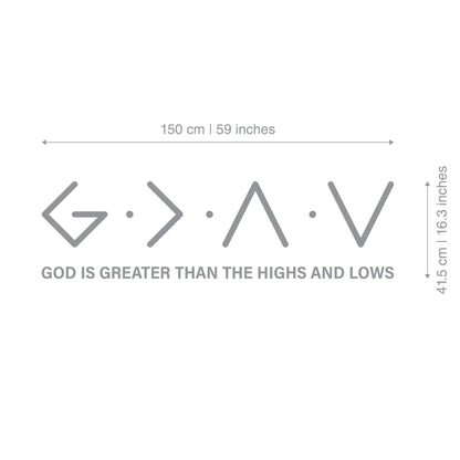 God is Greater than the Highs and Lows 3D Wall Decor-4