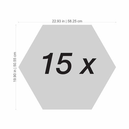 3D Hexagon Wall Decor (Pack 15)-2