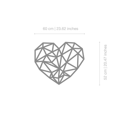 Geometric Heart 3D Wall Art-3
