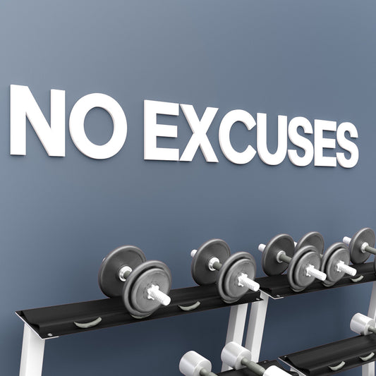 No Excuses 3D Gym Decor-0