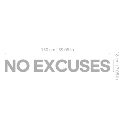 No Excuses 3D Gym Decor-2