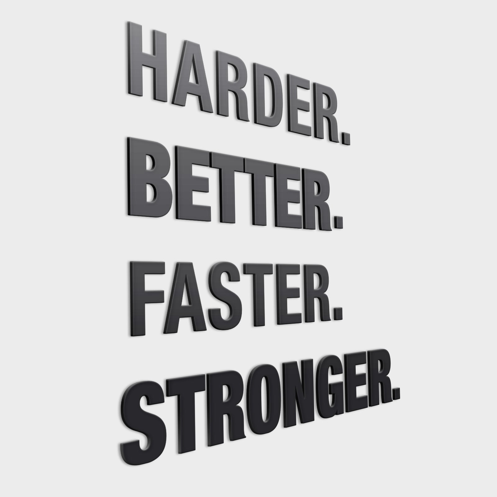 Harder, Better, Faster 3D Gym Wall Decor-1