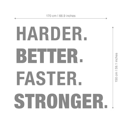 Harder, Better, Faster 3D Gym Wall Decor-2