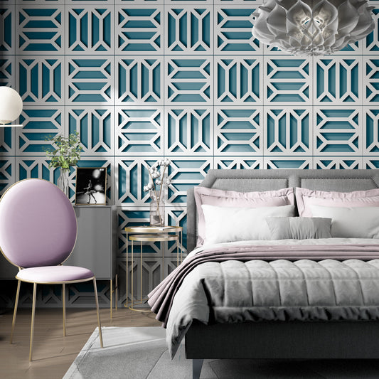 Geometric Square Pattern 3D Panels-0