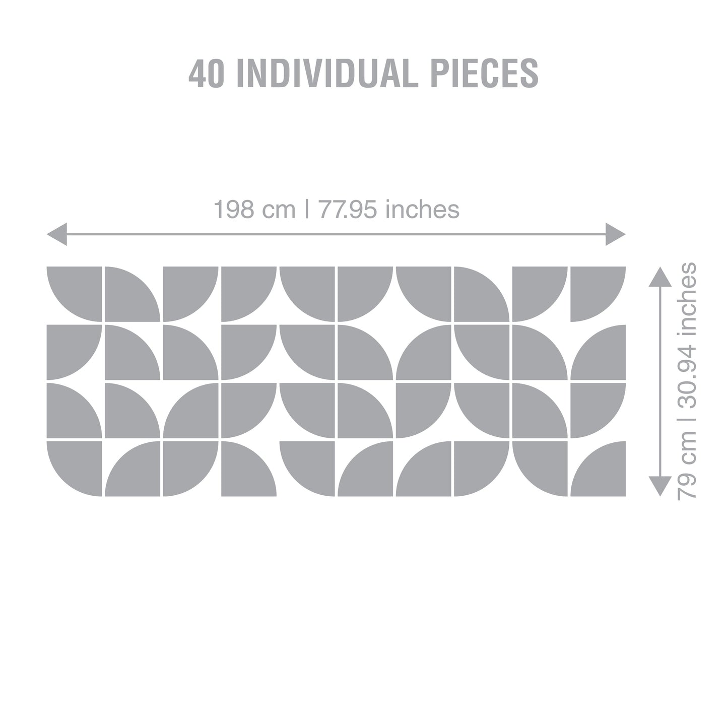 Quarter Circles Wall 3D-3