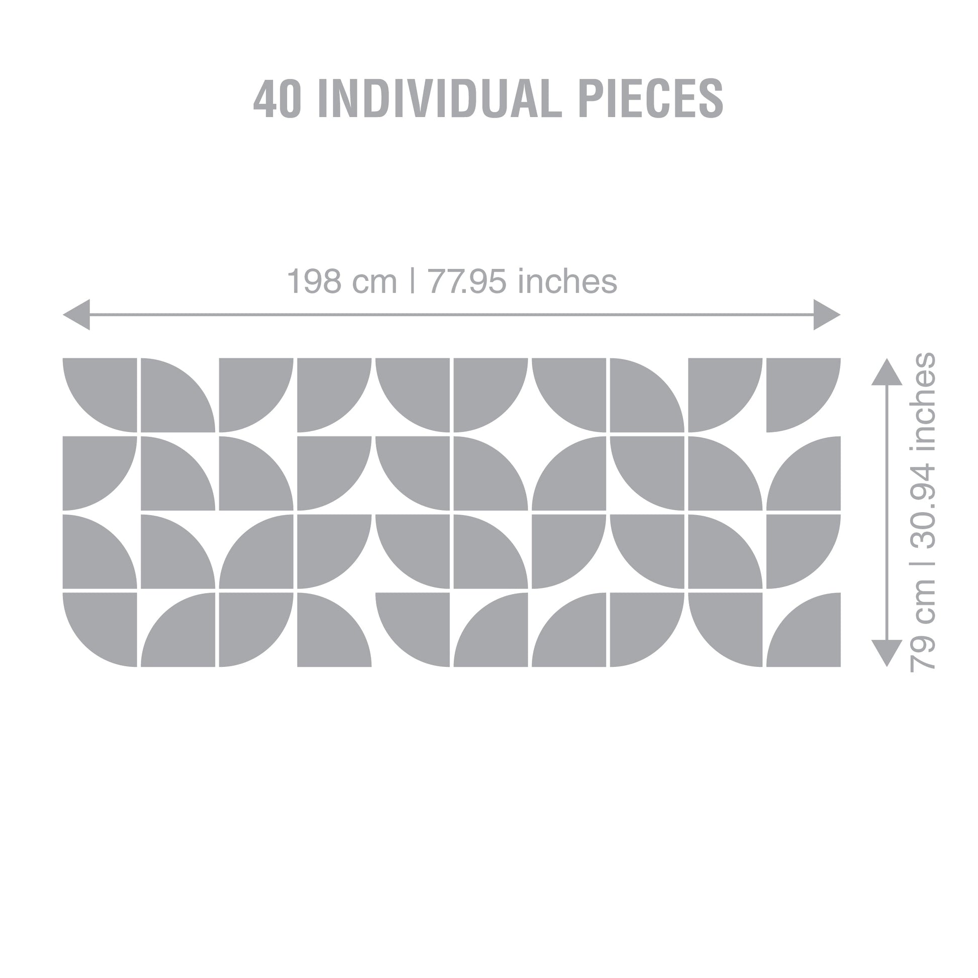 Quarter Circles Wall 3D-3
