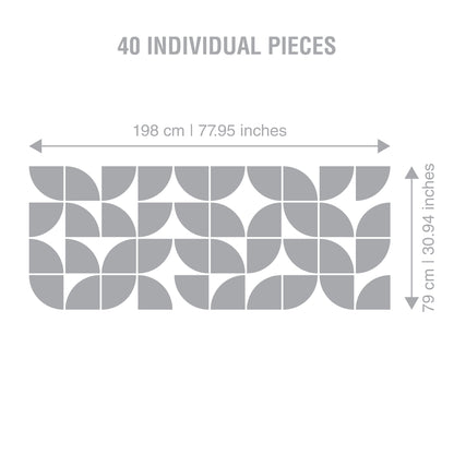 Quarter Circles Wall 3D-3