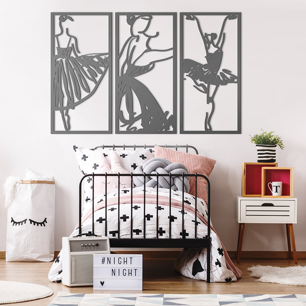 Triptych Ballet Line Art-1