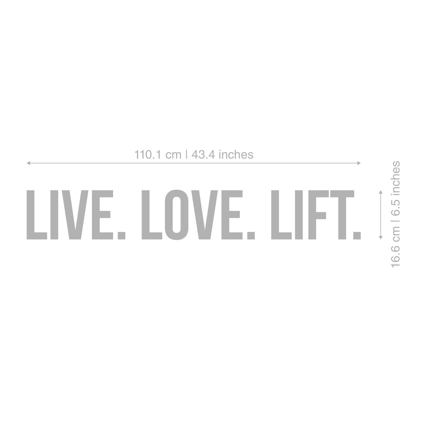 Live, Love, Lift 3D Gym Decor-3
