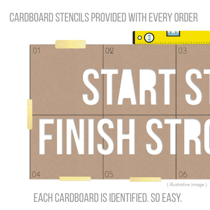 Start Strong Finish Stronger 3D Gym Decor-3