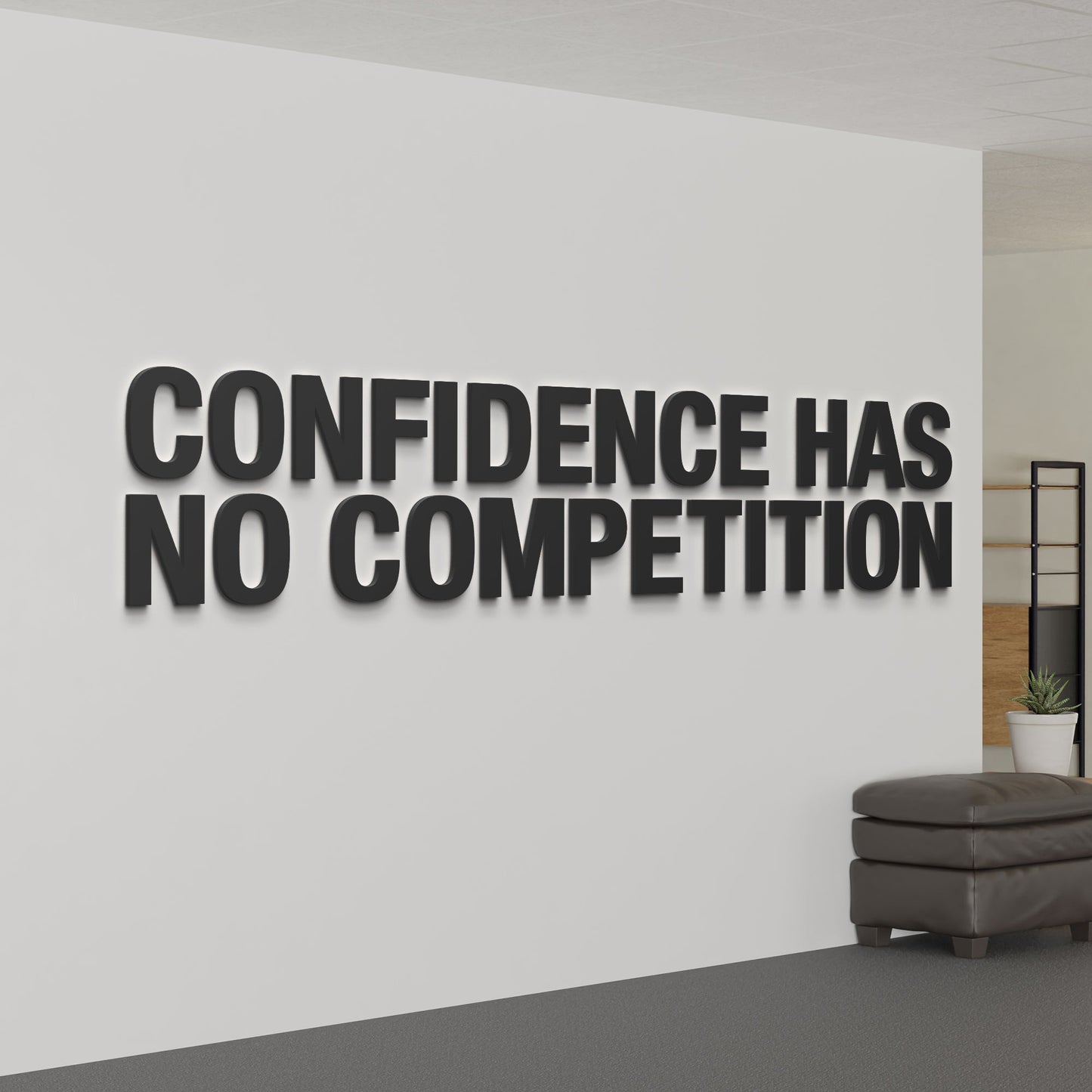 Confidence 3D Office Wall Decor-1