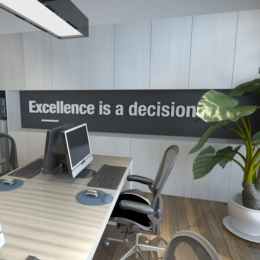 Excelence Quote 3D Office Wall Decor-0