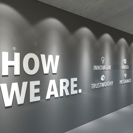 How We Are 3D Office Sign-1