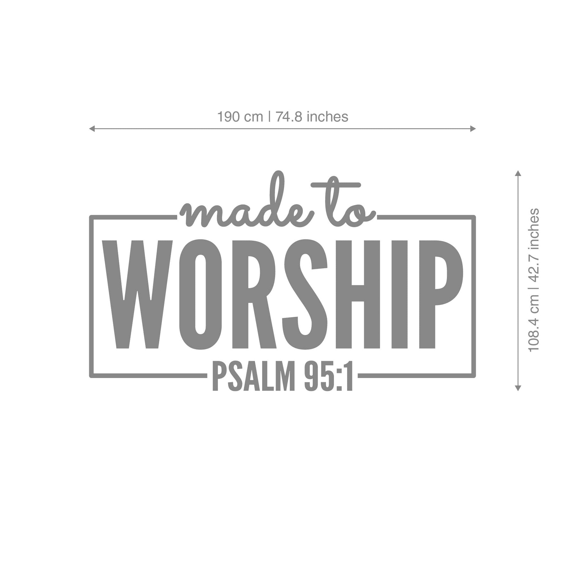 Made to Worship Psalm 95:1 3D Wall Decor-2