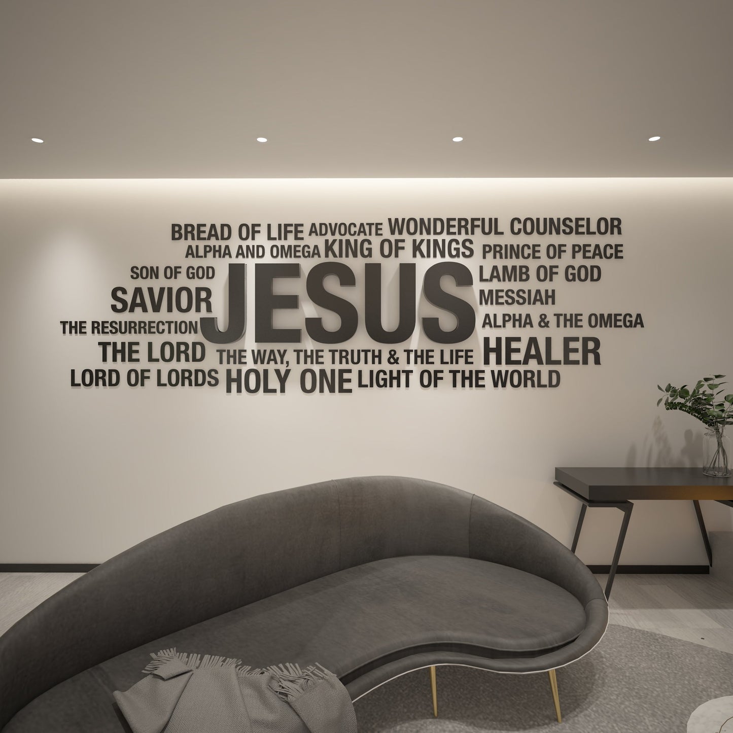 Jesus WordCloud 3D Wall Sign-0