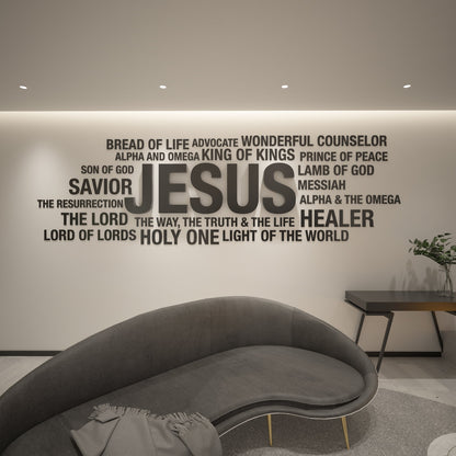 Jesus WordCloud 3D Wall Sign-0