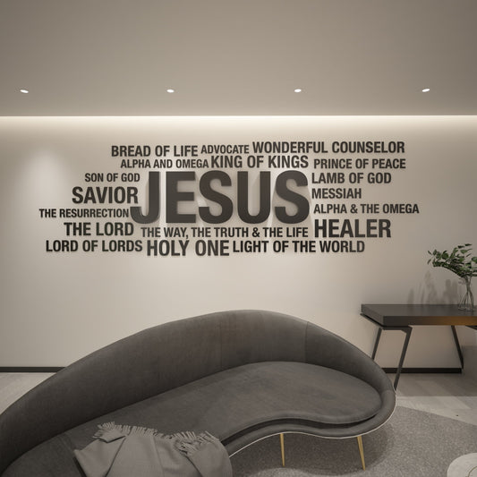 Jesus WordCloud 3D Wall Sign-0