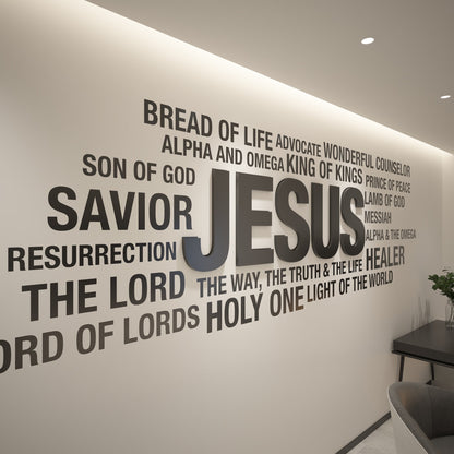 Jesus WordCloud 3D Wall Sign-1