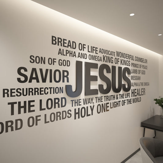Jesus WordCloud 3D Wall Sign-1