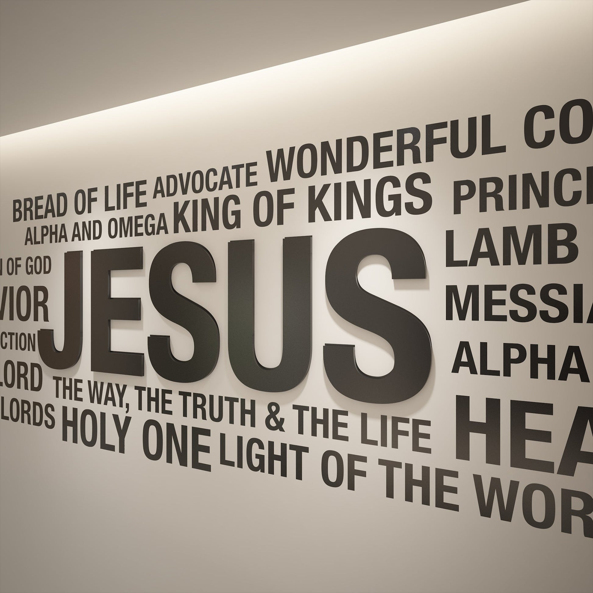 Jesus WordCloud 3D Wall Sign-2