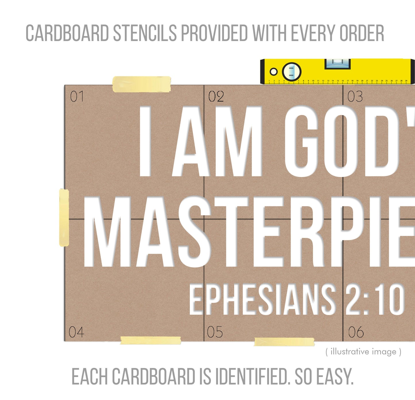 I am God's Masterpiece, Ephesians 2:10 3D Wall Decor-3