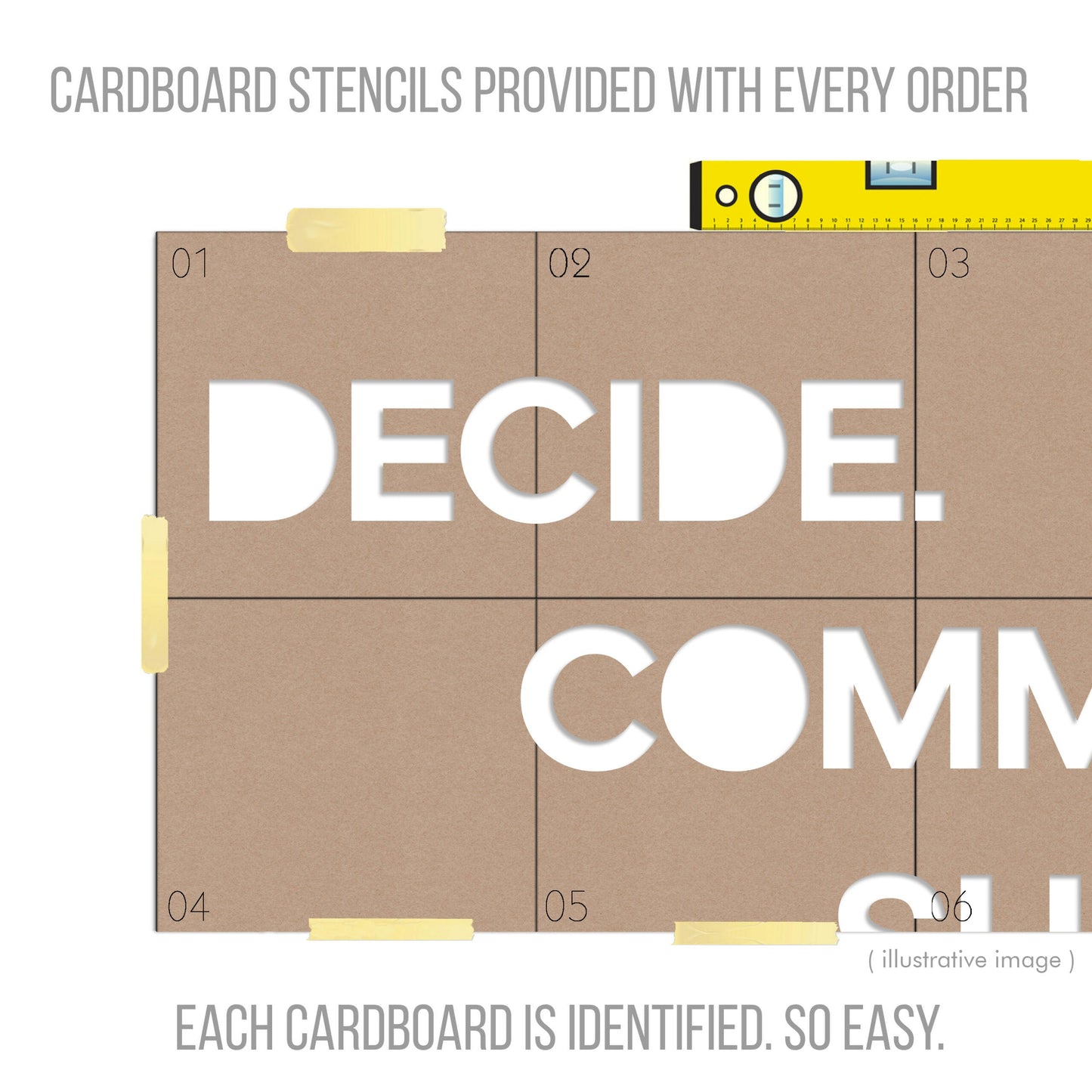 Decide. Commit. Succeed 3D Gym Decor-3