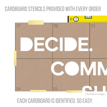 Decide. Commit. Succeed 3D Gym Decor-3