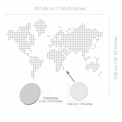 World Map 3D Dots Wall Decor-2