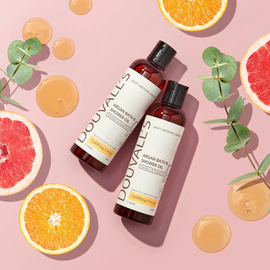 Argan Bath and Shower oil 240ml - Uplifting Citrus | Luxurious and Nourishing Body Cleanser Douvalls Beauty