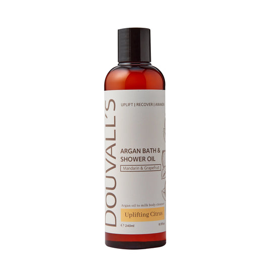 Argan Bath and Shower oil 240ml - Uplifting Citrus | Luxurious and Nourishing Body Cleanser Douvalls Beauty
